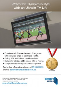 Experience the Olympics in style with an Ultralift TV Lift!