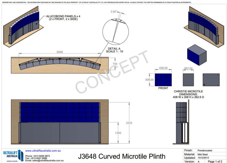 Custom Curved Video Wall Stand/Plynth