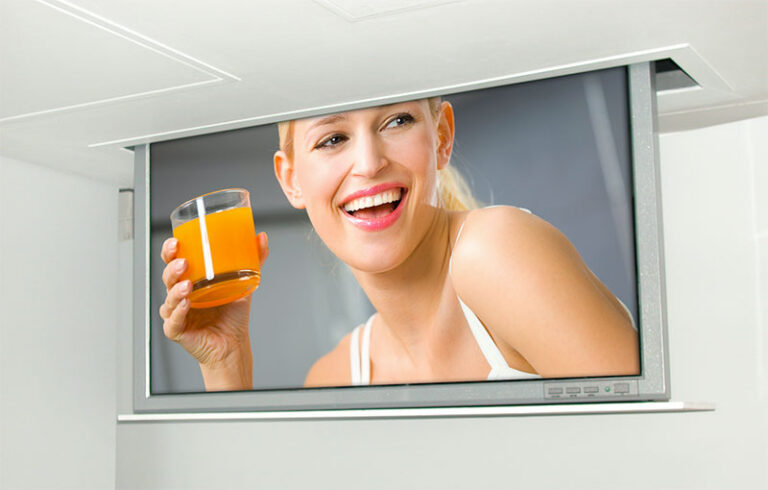 Motorised TV lifts integrate appliances into the interior design of any home