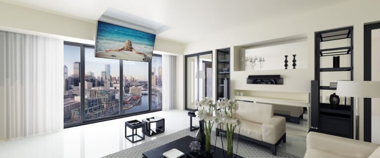 Style a Luxurious Living Room with Motorised TV Lift and Projector Mounts by Ultralift
